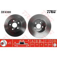 Kočioni disk TRW DF4380