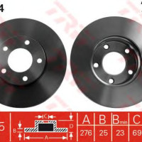Kočioni disk TRW DF4384