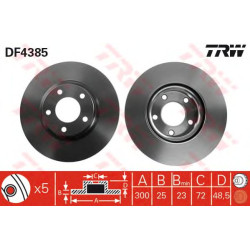 Kočioni disk TRW DF4385