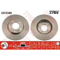 Kočioni disk TRW DF4386