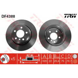 Kočioni disk TRW DF4388