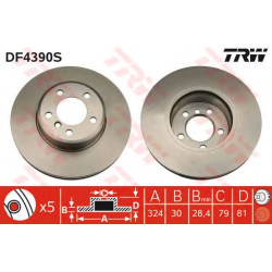 Kočioni disk TRW DF4390S