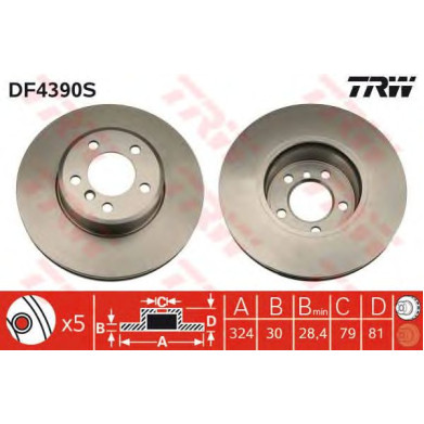 Kočioni disk TRW DF4390S