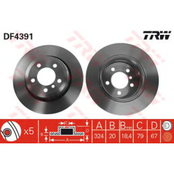 Kočioni disk TRW DF4391