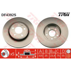 Kočioni disk TRW DF4392S