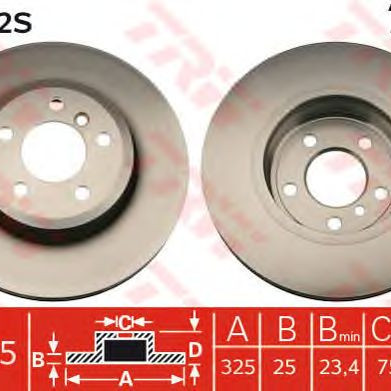 Kočioni disk TRW DF4392S