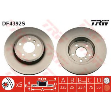 Kočioni disk TRW DF4392S