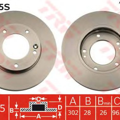 Kočioni disk TRW DF4395S