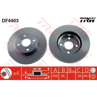 Kočioni disk TRW DF4403