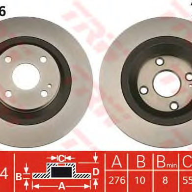 Kočioni disk TRW DF4406