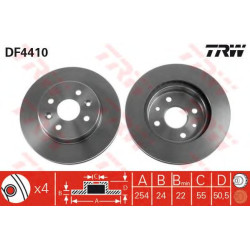Kočioni disk TRW DF4410