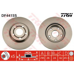 Kočioni disk TRW DF4415S