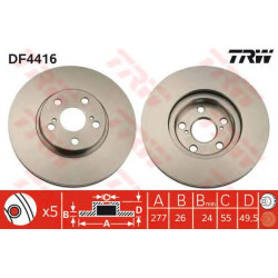 Kočioni disk TRW DF4416
