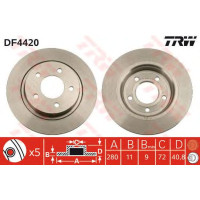 Kočioni disk TRW DF4420