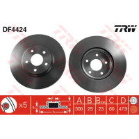 Kočioni disk TRW DF4424