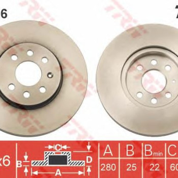 Kočioni disk TRW DF4426