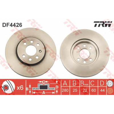 Kočioni disk TRW DF4426