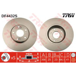Kočioni disk TRW DF4432S