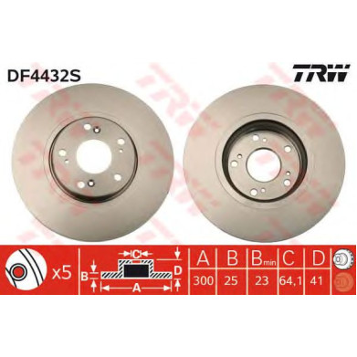 Kočioni disk TRW DF4432S