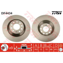 Kočioni disk TRW DF4434