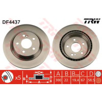 Kočioni disk TRW DF4437