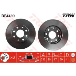 Kočioni disk TRW DF4439