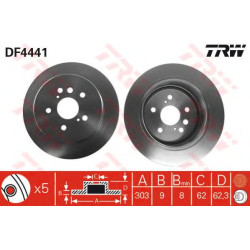 Kočioni disk TRW DF4441