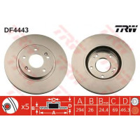 Kočioni disk TRW DF4443