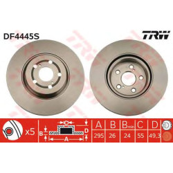 Kočioni disk TRW DF4445S