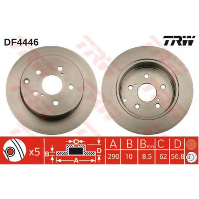 Kočioni disk TRW DF4446