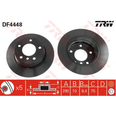 Kočioni disk TRW DF4448