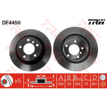 Kočioni disk TRW DF4450