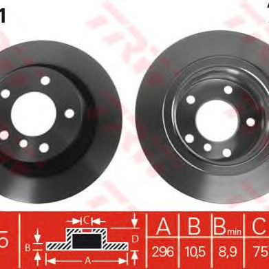 Kočioni disk TRW DF4451