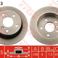 Kočioni disk TRW DF4453