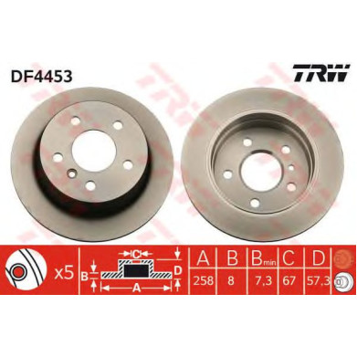 Kočioni disk TRW DF4453