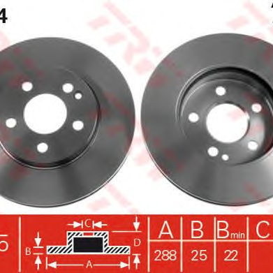 Kočioni disk TRW DF4454