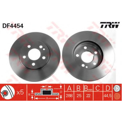 Kočioni disk TRW DF4454