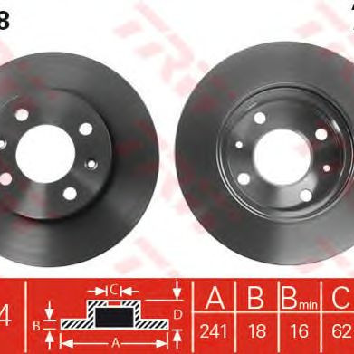 Kočioni disk TRW DF4458