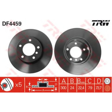 Kočioni disk TRW DF4459