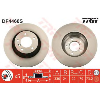 Kočioni disk TRW DF4460S