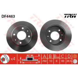 Kočioni disk TRW DF4463