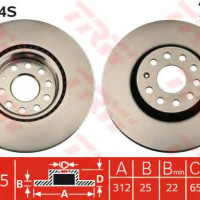 Kočioni disk TRW DF4464S
