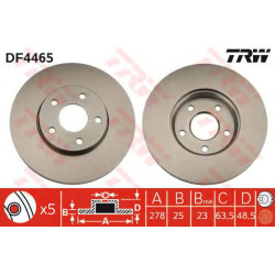 Kočioni disk TRW DF4465