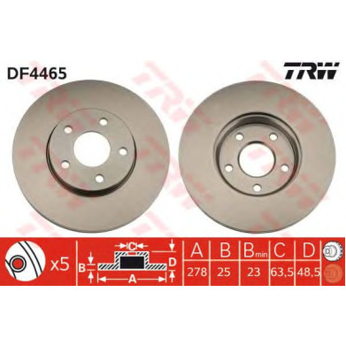 Kočioni disk TRW DF4465