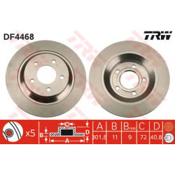 Kočioni disk TRW DF4468