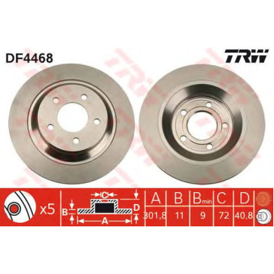Kočioni disk TRW DF4468