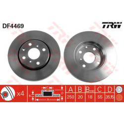 Kočioni disk TRW DF4469