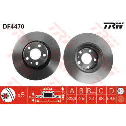 Kočioni disk TRW DF4470