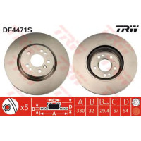 Kočioni disk TRW DF4471S