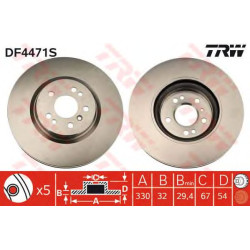 Kočioni disk TRW DF4471S